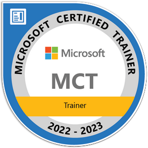 Logo Microsoft Certified Trainer 2022-2023 délivré à Jean-Michel Oost